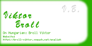 viktor broll business card